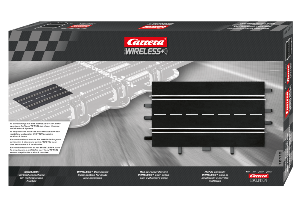 Wireless Verbindungsschiene für mehrspurigen Ausbau Evolution von Carrera