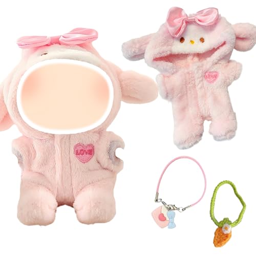 17 cm Pink Kleidung 3 Stück Puppenkleidung und Zubehör Rosa Hase Monster Puppen Kleidung enthalten Overall Karotte Anhänger Umschlag Anhänger Mädchen Jungen, Puppe 17 cm Pink Kleidung 3 Stück Puppenkleidung und Zubehör Rosa Hase Monster Puppen Kleidung enthalten Overall Karotte Anhänger Umschlag Anhänger Mädchen Jungen, Puppe von Carreuty