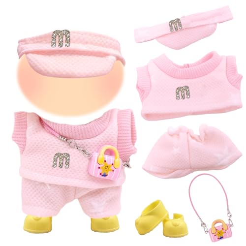 5 Stück Puppenkleidung 17 cm Puppen, Rosa Sport Puppe Kleidung Zubehör Set mit Hut Tops Hosen Tasche Schuhe für Mädchen Geburtstag Geschenk, Keine Puppen 5 Stück Puppenkleidung 17 cm Puppen, Rosa Sport Puppe Kleidung Zubehör Set mit Hut Tops Hosen Tasche Schuhe für Mädchen Geburtstag Geschenk, Keine Puppen von Carreuty