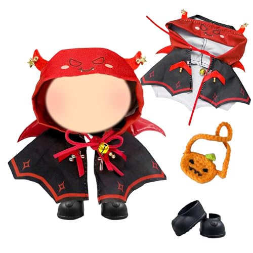 3 Stück Bekleidung für 17 cm Puppe, Halloween Kleine Teufelspuppe Puppe Kleidung umfasst 1 Umhang mit Flügeln 1 Kürbistasche 1 Paar Schuhe für Mädchen Sammler Geschenk Keine Puppe 3 Stück Bekleidung für 17 cm Puppe, Halloween Kleine Teufelspuppe Puppe Kleidung umfasst 1 Umhang mit Flügeln 1 Kürbistasche 1 Paar Schuhe für Mädchen Sammler Geschenk Keine Puppe von Carreuty