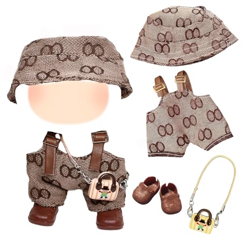 Carreuty 4 Stück Puppe Kleidung für 17cm Puppen, Braun Puppe Outfit Zubehör-Sets enthalten 1 Lätzchen Hosen 1 Anhänger 1 Hüte1 Schuhe Mädchen Puppe Carreuty 4 Stück Puppe Kleidung für 17cm Puppen, Braun Puppe Outfit Zubehör-Sets enthalten 1 Lätzchen Hosen 1 Anhänger 1 Hüte1 Schuhe Mädchen Puppe von Carreuty