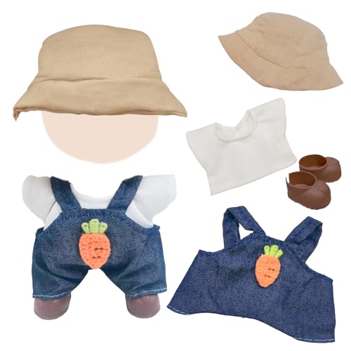 17cm Puppenkleidung für Kleidung Niedlich Plüschpuppen Outfit & Zubehör Enthält Eimerhut Weißes Hemd, Denim-Hose, Schuhe, Plüsch Toy Kleidung Kinder 17cm Puppenkleidung für Kleidung Niedlich Plüschpuppen Outfit & Zubehör Enthält Eimerhut Weißes Hemd, Denim-Hose, Schuhe, Plüsch Toy Kleidung Kinder von Carreuty