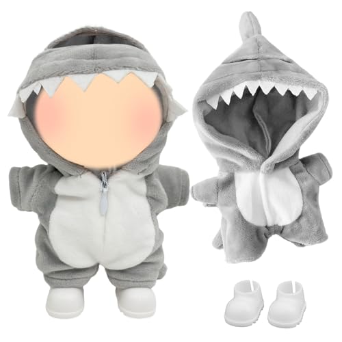 Kleidung für Puppe Niedliche Puppenkleidung für 17cm Puppen, Graues Shark Design Plüschanzug Puppen Zubehör Weich Gefüllte Plüsch Spielzeug Dress Up Zubehör Ideales Kinder Geschenk Kleidung für Puppe Niedliche Puppenkleidung für 17cm Puppen, Graues Shark Design Plüschanzug Puppen Zubehör Weich Gefüllte Plüsch Spielzeug Dress Up Zubehör Ideales Kinder Geschenk von Carreuty