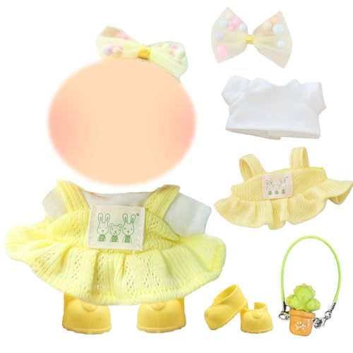 5 Stück 17cm Puppenkleidung 17cm Kleidung, 17cm Kleidung Zubehör mit Gelber Strapsrock Kurzarmshirt Haarband Anhänger Schuh Exquisite Verarbeitung für Jungen und Mädchen DIY Puppen Geschenke 5 Stück 17cm Puppenkleidung 17cm Kleidung, 17cm Kleidung Zubehör mit Gelber Strapsrock Kurzarmshirt Haarband Anhänger Schuh Exquisite Verarbeitung für Jungen und Mädchen DIY Puppen Geschenke von Carreuty