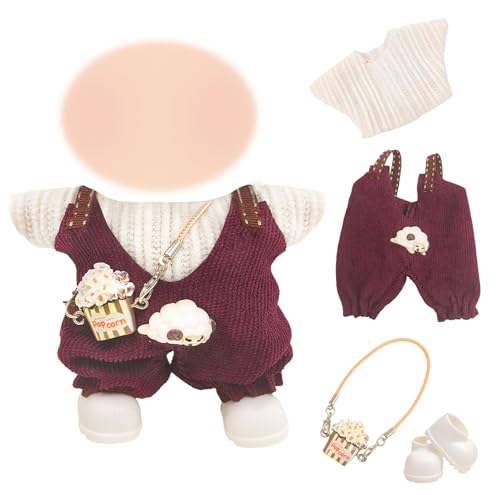 4 Puppenkleidung für 17cm Puppen, Süße Lamm Kleidung Outfits für 17 cm Plüschpuppen, enthält 1 Oberteil, 1 Latzhose, 1 Anhänger, 1 Paar Schuhe Geschenk für Mädchen Kinder Keine Puppe 4 Puppenkleidung für 17cm Puppen, Süße Lamm Kleidung Outfits für 17 cm Plüschpuppen, enthält 1 Oberteil, 1 Latzhose, 1 Anhänger, 1 Paar Schuhe Geschenk für Mädchen Kinder Keine Puppe von Carreuty