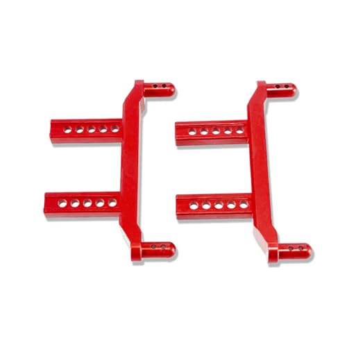 Carriere Karosseriehalterung Vorne und Hinten Aus Aluminiumlegierung für SCY 1/16 16101 16102 16103 16101PRO RC-Auto-Upgrade-Teile, Rot von Carriere