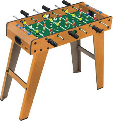 Carromco Tischfußball Spiel Kick-XL - 2 in 1 Kickertisch und Kicker Tischauflage, edles Holzdekor, verwendbar als Standkicker oder Tischauflagemodell, 9 Figuren pro Team, inkl. 2 Kickerbälle von Carromco