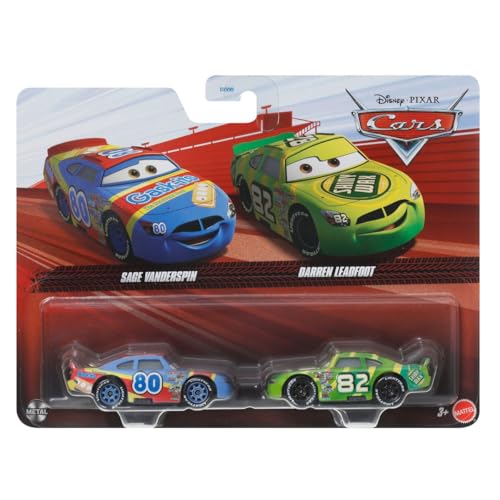 Cars Disney Pixar Pack 2 Autos aus Metall, 1:55 – Sage Vanderspin & Darren Leadfoot Cars Disney Pixar Pack 2 Autos aus Metall, 1:55 – Sage Vanderspin & Darren Leadfoot von Cars