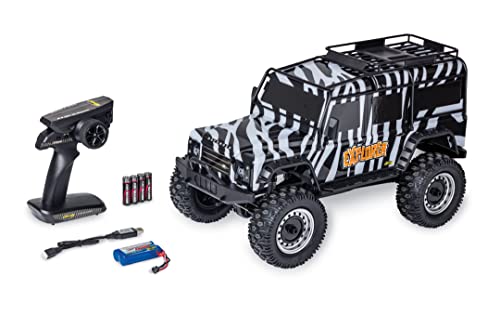 Carson Modellsport 500404239 1:8 Land Rover Defender 100% RTR Safari - Ferngesteuertes Auto, RC Fahrzeug, inkl. Batterien und Fernsteuerung, Geschwindigkeit km/h, Fahrzeit 20 min, Mehrfarbig von Carson Modellsport