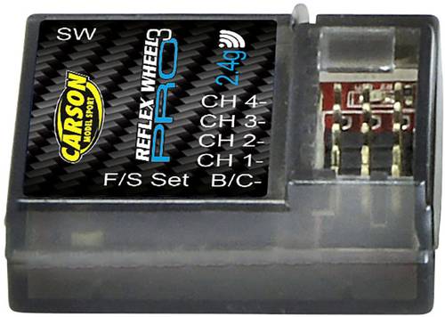 Carson Modellsport Reflex Wheel Pro 3 4-Kanal Empfänger 2,4GHz Stecksystem Uni (Graupner / JR / Fut von Carson Modellsport