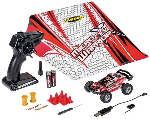 Carson RC Sport 404225 Micro X-Warrior 2.0 1:32 RC Einsteiger Modellauto Elektro Buggy inkl. Akku, L von Carson RC Sport