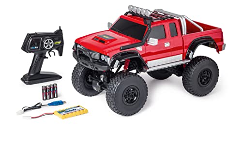 Carson 500404240 1:8 Pickup Crawler 2.4 GHz 100% RTR rot - Ferngesteuertes Auto, RC, inkl. Batterien und Fernsteuerung, Offroad von Carson