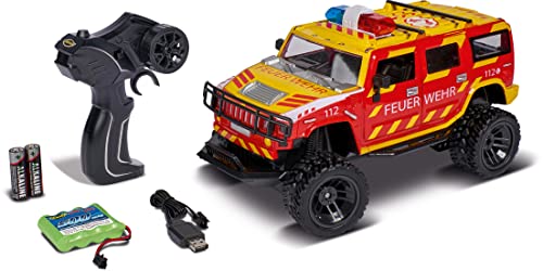 Carson 1:14 Feuerwehr 2.4GHz 100% RTR, Ferngesteuertes Auto, mit Lichtfunktion, inkl. Batterien und Fernsteuerung, Geschwindigkeit ca. 20 km/h, Fahrzeit ca. 20 min, 500907320 von Carson