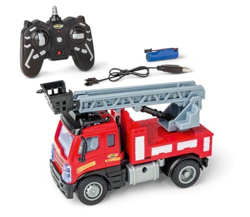 Carson 1:50 Nano City Feuerwehr 2.4GHz - Ferngesteuertes Auto, RC Fahrzeug, Fahrzeit 40 Min, Spielzeug für Kinder, Baufahrzeug, Remote Control Car Carson 1:50 Nano City Feuerwehr 2.4GHz - Ferngesteuertes Auto, RC Fahrzeug, Fahrzeit 40 Min, Spielzeug für Kinder, Baufahrzeug, Remote Control Car von Carson