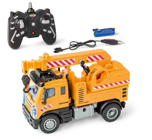 Carson 1:50 Nano City Kranwagen 2.4GHz - Ferngesteuertes Auto, RC Fahrzeug, Fahrzeit 40 Min, Spielzeug für Kinder, Baufahrzeug, Remote Control Car Carson 1:50 Nano City Kranwagen 2.4GHz - Ferngesteuertes Auto, RC Fahrzeug, Fahrzeit 40 Min, Spielzeug für Kinder, Baufahrzeug, Remote Control Car von Carson