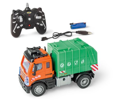 Carson 1:50 Nano City Müllwagen 2.4GHz - Ferngesteuertes Auto, RC Fahrzeug, Fahrzeit 40 Min, Spielzeug für Kinder, Baufahrzeug, Remote Control Car Carson 1:50 Nano City Müllwagen 2.4GHz - Ferngesteuertes Auto, RC Fahrzeug, Fahrzeit 40 Min, Spielzeug für Kinder, Baufahrzeug, Remote Control Car von Carson