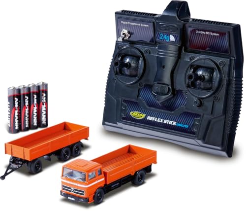 Carson 1:87 MB 1620 Pritsche mit Anhänger 100% orange - Fahrfertiges Modell, RC Auto, H0 Auto,RC Modell,Diorama Fahrzeug, Ferngesteuerter LKW, Remote Controled Truck Carson 1:87 MB 1620 Pritsche mit Anhänger 100% orange - Fahrfertiges Modell, RC Auto, H0 Auto,RC Modell,Diorama Fahrzeug, Ferngesteuerter LKW, Remote Controled Truck von Carson