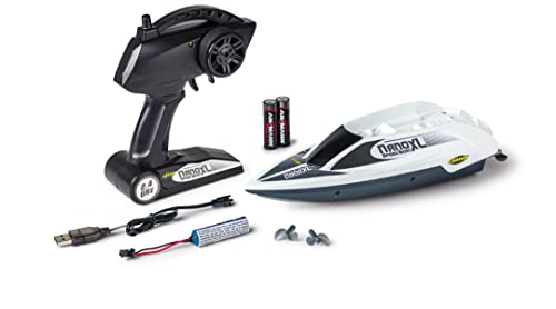 Carson 500108047 Speed Boat Nano XL 100% RTR - mit 2.4 GHz Fernbedienung, RC Boot mit Funktionen, ferngesteuertes Boot, Sicherheitsschaltung, RC Boot für Kinder von Carson