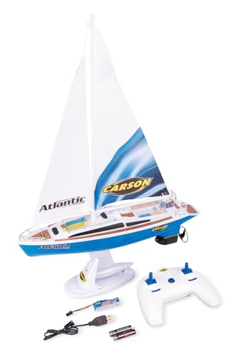 Carson 500108053 Segelboot Atlantic 2.4GHz 100% RTR - Ferngesteuertes Boot, RC Boot, Ferngesteuertes Boot für Kinder und Erwachsene, inklusive Fernsteuerung von Carson