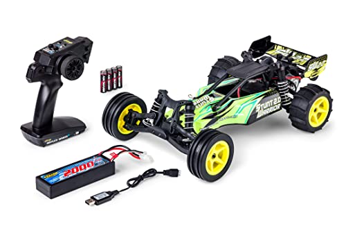 Carson 500404206-1:10 Stunt Warrior 2.0 2.4G 100% RTR - Ferngesteuertes Auto, RC Buggy, inkl. Batterien und Fernsteuerung, Offroad Buggy, grün von Carson