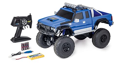 Carson 500404241 1:8 Pickup Crawler 2.4 GHz 100% RTR blau - Ferngesteuertes Auto, RC Auto, RC Crawler, inkl. Batterien und Fernsteuerung, RC Offroad von Carson