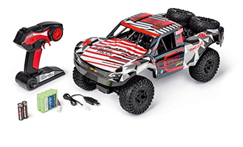 Carson 500404260 1:10 Amphi PowerTruck 2.4GHz 100% RTR rot - Ferngesteuertes Auto, RC Fahrzeug, inkl. Batterien und Fernsteuerung, RC Auto, Fahrzeit 20 Minuten von Carson