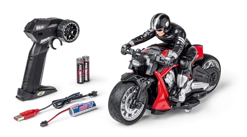 Carson 500404281 RC Devil Bike 100% RTR rot - Ferngesteuertes Motorrad, 50 Minuten Fahrzeit, RC Bike, Geschenk für Kinder, RC Auto, RC Spielzeug, Ferngesteuertes Auto von Carson