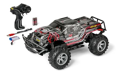 Carson 500404285 1:10 The Demolisher 100% RTR rot - Ferngesteuertes Auto, Offroad Truggy, RC Auto, RC Offroader, RC Fahrzeug, RC Spielzeug von Carson