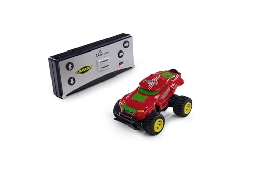 Carson 500404294 1:60 Nano Racer Dino Race 2.0 2.4GHz RTR - Ferngesteuertes Auto, RC Fahrzeug, RC Auto, Fahrzeit 20 min, Reichweite 30m, RC Auto für Kinder, RC Spielzeug für Kinder von Carson