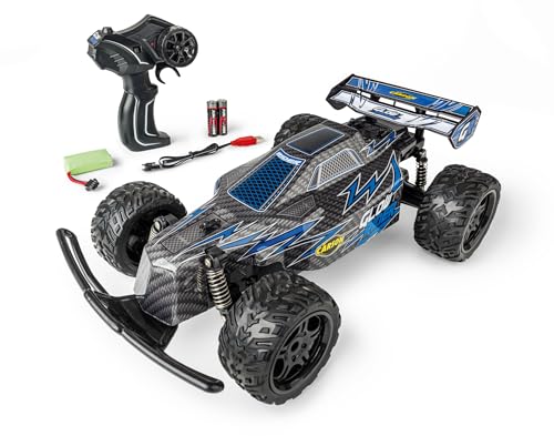 Carson 500404299 1:12 Glow Rider 2.4GHz 100% RTR blau - RC Fahrzeug, Fahrzeug, RC Fahrzeug für Kinder, Ferngesteuertes Fahrzeug, 100% Komplett Set von Carson