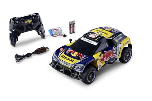 Carson 500404311 1:16 RC Peugeot Rally 3008 DKR LOEB 19 100% - Ferngesteuertes, RC Spielzeug mit Funktionen, RC Fahrzeug, RC Rennauto, RC Auto, ferngesteuertes Auto für Kinder von Carson