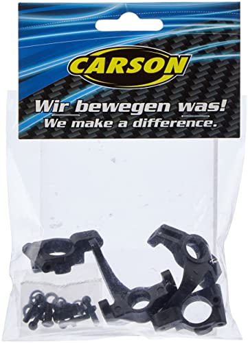 Carson 500405354 - Modellbauzubehör: X10EB Lenkhebel und Achsschenkel-Set, vorn, Schwarz von Carson