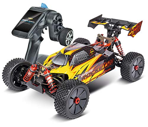 Carson 500409073 1:8 Virus Rocket 120 6S 2.4G RTR - ferngesteuertes Auto, Geschwindigkeit bis zu 120 km/h, 4WD Antrieb, RTR Modell, inklusive Fernsteuerung, Gelb|schwarz von Carson