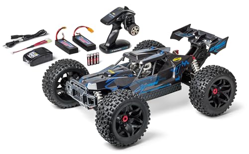 Carson 500409074 1:8 Virus Extreme 2.4G 100% RTR blau - RC Buggy, ferngesteuertes Auto, Offroad, hochwertig, RC Fahrzeug, RC Auto 70 km/h, RC Auto von Carson