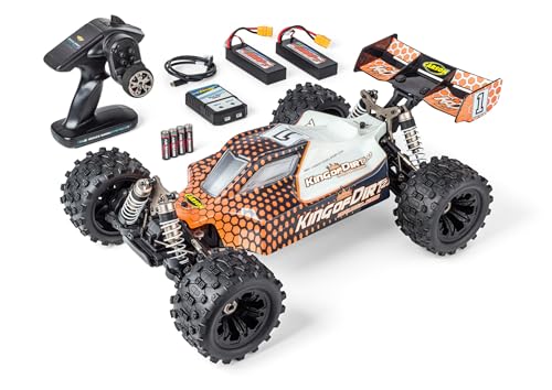 Carson 500409094 1:8 King of Dirt 2.0 100% RTR orange - RC Buggy, ferngesteuertes Auto, Offroad, hochwertig, RC Fahrzeug, RC Auto 75 km/h, RC Modellbau von Carson