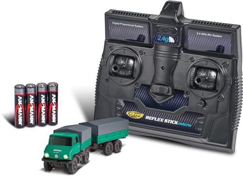 Carson 500504165 1:87 MB Unimog Forst mit Hänger 2.4GHz 100% RTR - Fahrfertiges Modell, RC Auto, H0 Auto,RC Modell,Diorama Fahrzeug Carson 500504165 1:87 MB Unimog Forst mit Hänger 2.4GHz 100% RTR - Fahrfertiges Modell, RC Auto, H0 Auto,RC Modell,Diorama Fahrzeug von Carson