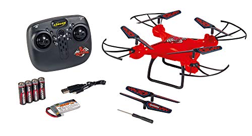 Carson 500507159 X4 Quadcopter Dragon 330 2.4G rot, 100% flugfertig, automatische Start-und Landefunktion und Höhenhaltung, für Einsteiger von Carson