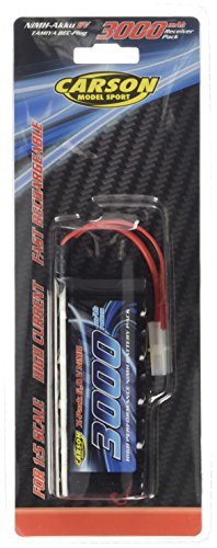 Carson 500608142 Empfang 6V/3000mAh NiMH TAM/Bec-RC, Ersatzbatterie, Akku für ferngesteuerte Autos, RC-Zubehör von Carson