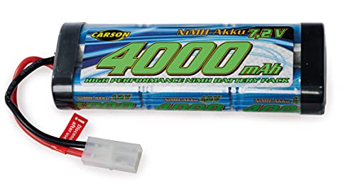 Carson 500608225-7,2V/4000mAh NiMH Race Akku TAM, wiederaufladbar, mit Tamiya Stecker, Akkupack für RC Auto, Ersatzzakku ferngesteuertes Fahrzeug, hochwertig, Modellbau, Mehrfarbig von Carson