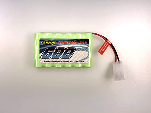 Carson 500608268 Batterie NiNM 7,2V/600mAh - Ersatzbatterie, RC-Batterie, Zubehör für ferngesteuerte Fahrzeuge, Ersatzbatterie für Modellfahrzeuge, Gelb von Carson