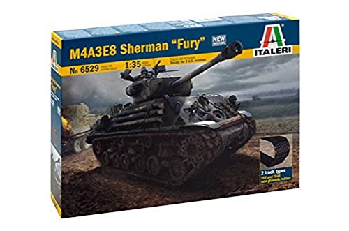 Italeri 510006529 - 1:35 M4A3E8 Sherman, Fury, Panzer, Schwarz, Mittel von Italeri