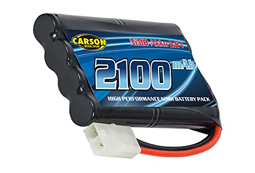 Carson Akku Power Pack 9,6V/2100mAh, Ersatzakku für RC Fahrzeuge, Zubehör, 500608184 von Carson