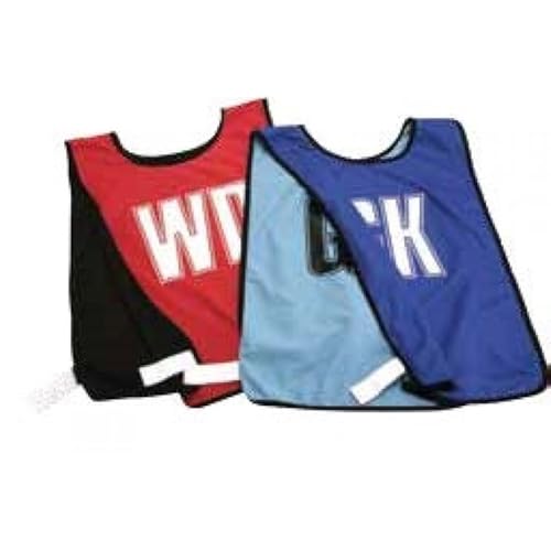 Carta Sport RNBR Reversible Netball Bibs ROYAL/Sky (Set of 7) Fußball Wendbare Netzball-Lätzchen aus Mesh mit Positionen auf jeder Seite, vollständiger Satz von 7 Zoll, weiß, Einheitsgröße von Carta Sport