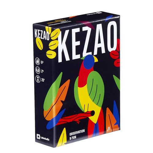 KEZAO - Buntes und lustiges Kartenspiel mit 4 Würfeln - Geschwindigkeit und Beobachtung - Familien- und Kinder-Brettspiel - Schnelle und rhythmische Spiele - Einfache Regeln von KEZAO