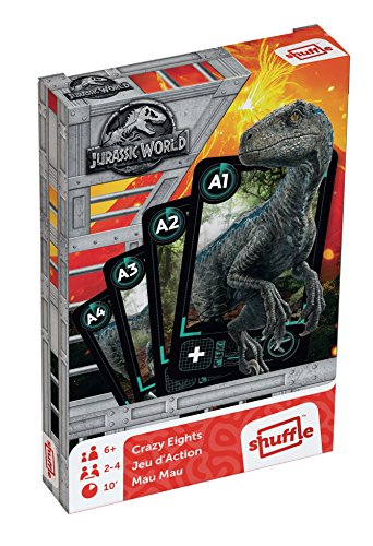 Cartamundi 108420928 Jurassic Park/World Crazy Eights Spiel, Multi von Cartamundi