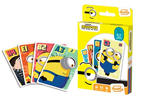 Cartamundi Shuffle Fun Minions 2 - Kartenspiel mit 4 Snap-Spielen, Familien, Paaren und Aktionsspiel von Shuffle