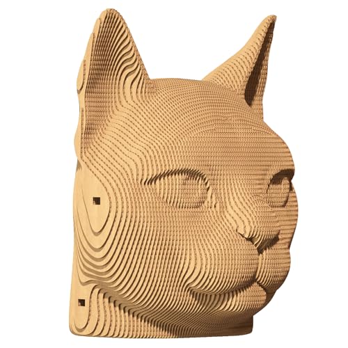 CARTONIC 3D-Puzzle-Set – Katze – 3D-Puzzle aus Karton – Der Karton verwandelt Sich in eine Figur in Relief – für alle Altersgruppen – 89 Stück Karton-3D-Puzzle von Cartonic