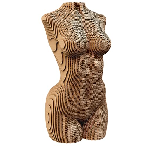 3D-Puzzle-Set CARTONIC – weiblicher Torso – 3D-Puzzle aus Karton – der Karton verwandelt sich in eine Relieffigur – alle Altersgruppen – 75 Teile Cardboard 3D Jigsaw Puzzle von Cartonic