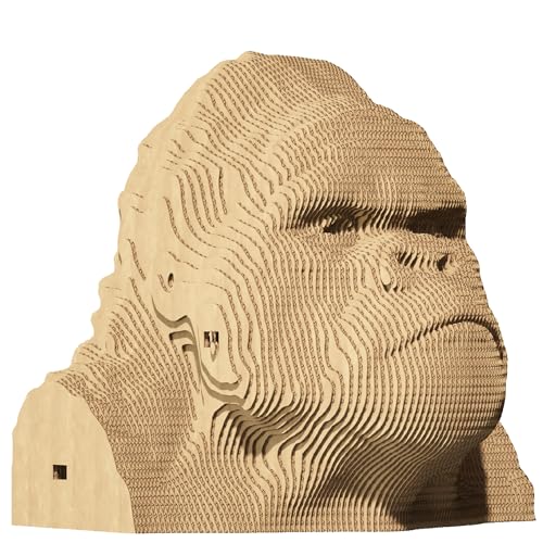 3D-Puzzle aus Karton CARTONIC Puzzle Set - Gorilla | Mittlerer Schwierigkeitsgrad | Hochwertige Konstruktion | Unterhaltsame und Spaß bringende Aktivität von CARTONIC