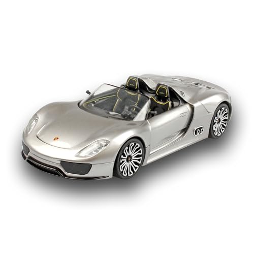 Cartronic RC Fahrzeug Porsche 918 Spyder - ferngesteuertes Auto - Spielzeug-PKW 1:24 - Silber-anthrazit - remote control car für Kinder ab 8 Jahren von Cartronic